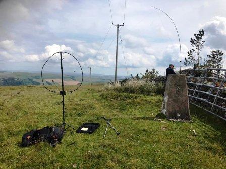 Antennas set up on the summit