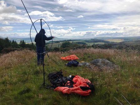 Setting up on the summit