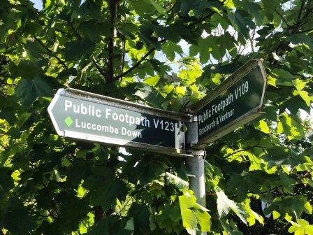 Public footpath signs