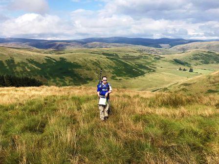 Jimmy approaching the summit of Cacra Hill