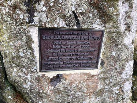 Plaque on the summit