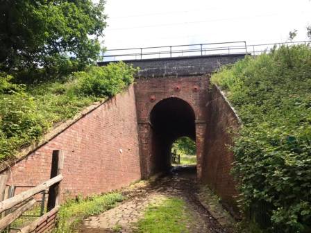 Footpath under the railway line, near Prestbury