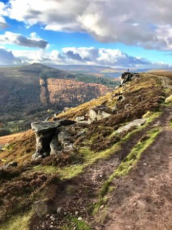 Bamford Edge, with Win Hill in the background