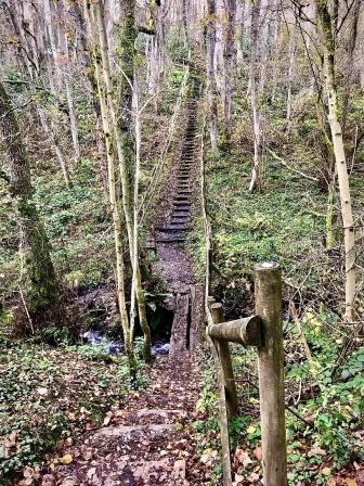 This wasn't part of our route; this footpath would lead back to Bamford village