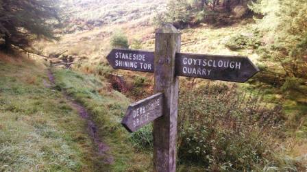 Beginning the climb up Shining Tor from the Goyt Valley.