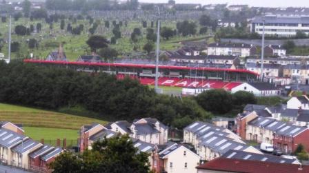 Celtic Park GAA stadium, and the city cemetery