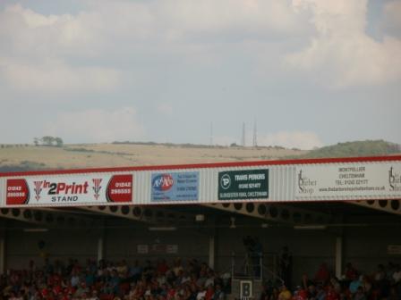 G/CE-001 as seen from the away end at Cheltenham Town FC