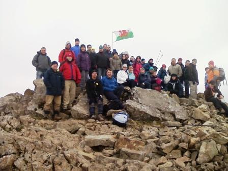 St David's Day party on Cadair Idris