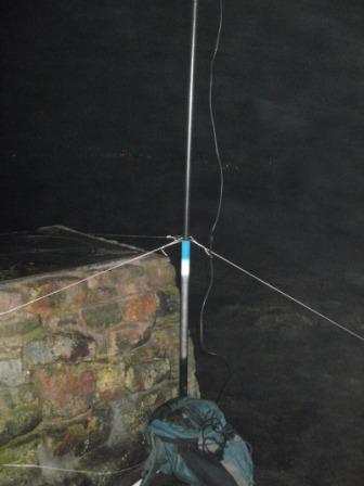 Mast tied to topograph