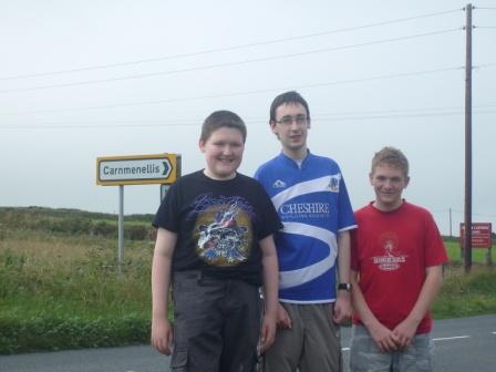 Liam, Jimmy & Craig near the parking spot