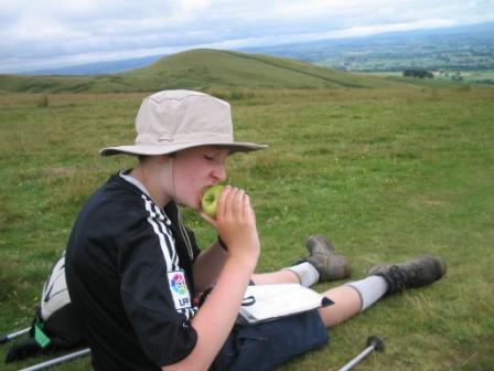 Apple break on Dod Hill, on the way down to Dufton