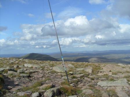 The SOTA pole, and great views beyond