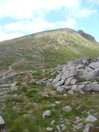 Looking up at Beinn Mheadhoin from Loch Etchachan