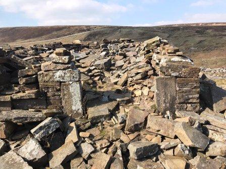 Ruined quarry buildings