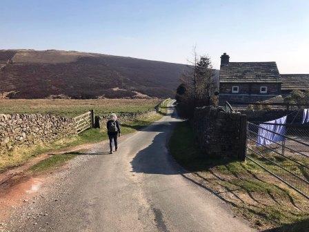 DO NOT walk down the road - you've just missed the track on the left!