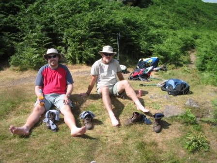 Tom & Stuart resting the feet at Graining Water