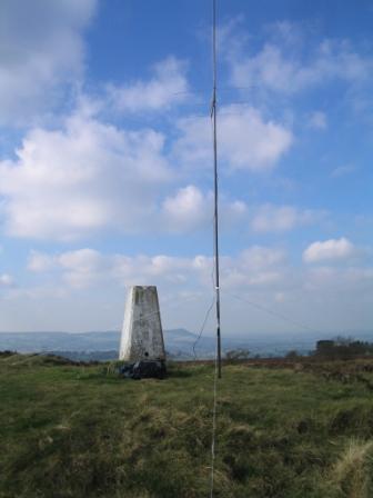 Summit of Gun G/SP-013, with The Cloud G/SP-015 in the background (summit just to the right of the trig point)
