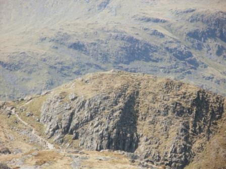 Looking down on Loft Crag from Harrison Stickle