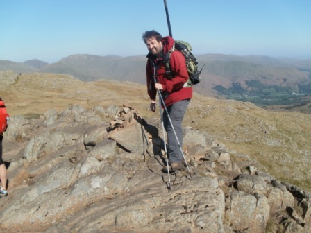 Tom reaches the summit of Sergeant Man