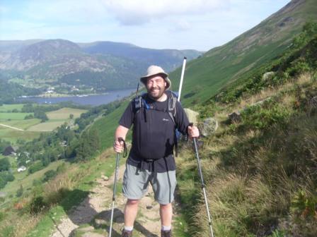 Tom ascending from Patterdale