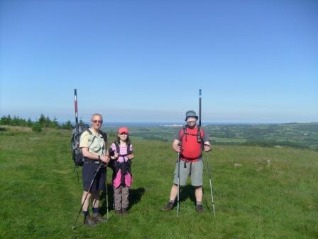 Richard, Mai Ling & Tom, with the Irish Sea - and Sellarfield behind