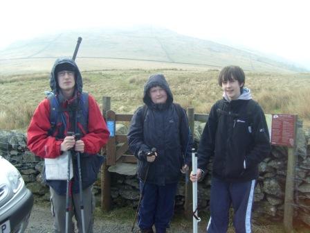 Jimmy, Liam & Jordan ready to start the ascent