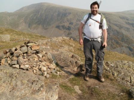 Tom on the summit of High Rigg