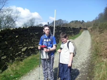 Jimmy and Liam at the start of the track