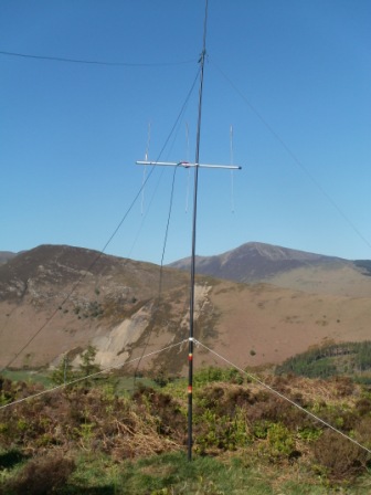 SOTA pole loaded with SOTA Beam and 40m dipole