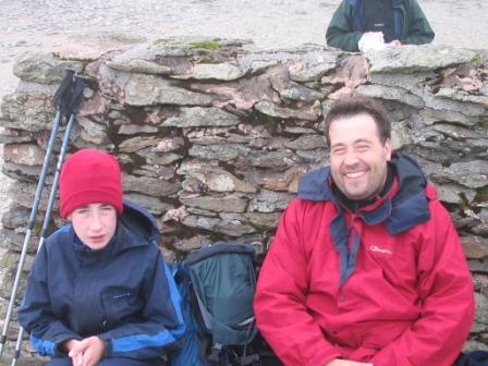 Jimmy & Tom in the summit shelter