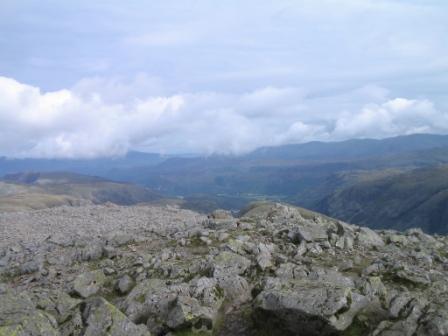 Another view from Great Gable's small rocky plateau