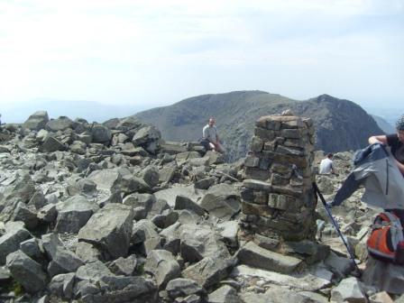 Trig point on Scafell Pike