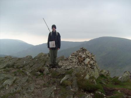 Jimmy at the summit of Kidsty Pike