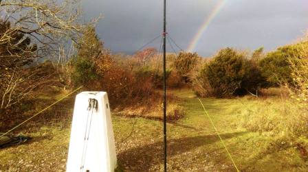 Summit of Arnside Knott - and a rainbow!