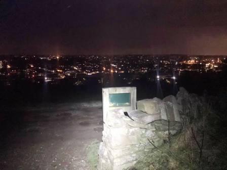 A nightime vista of Macclesfield from the Hollins