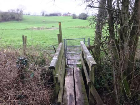 Footpath into Woodhouse Green Farm