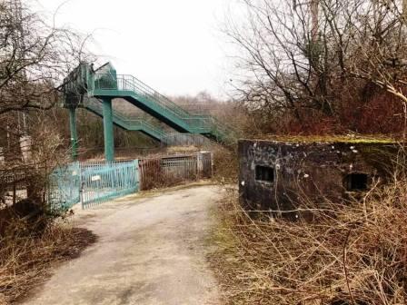 Railway footbridge at WW2 pillbox