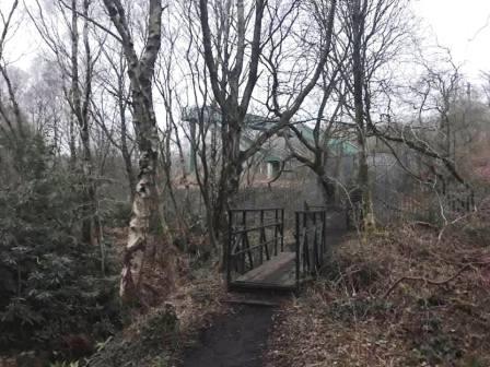 Danes Moss Nature Reserve, approaching the railway fotbridge