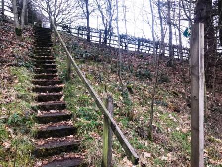 Steps up from Congleton Road
