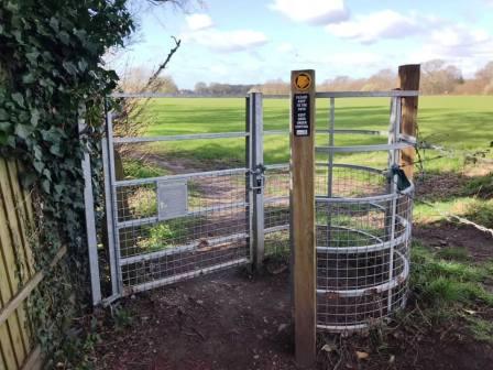 Kissing gate on Chelford Heath