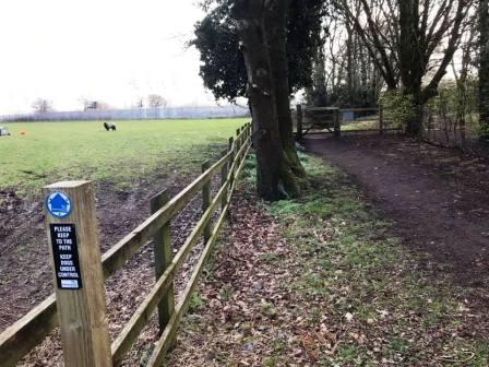 Footpath from Common Farm Lane to Peover Lane