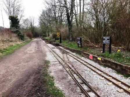 Railway going towards the lake