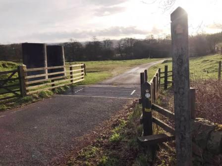 Public footpath after crossing the A53