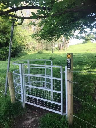 Entrance to public footpath opposite Sycamore Farm