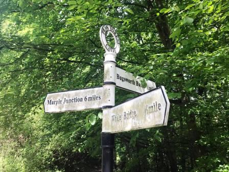 Peak Forest Canal signpost