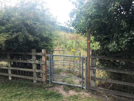 Gate to the footbridge