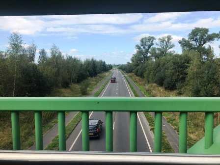 On the A34 footbridge