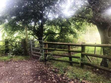 Turn right onto this public footpath before the end of Stubby Lane