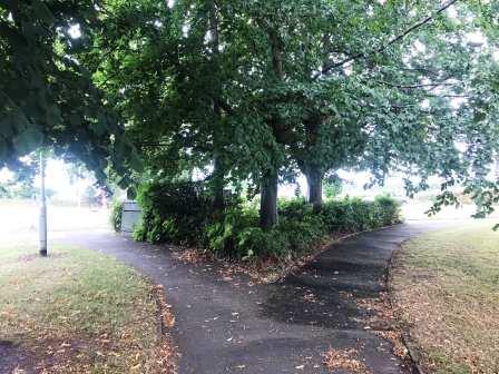 Bear right beside the A537