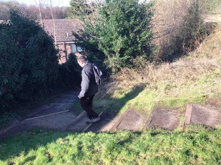 Steps down from the Middlewood Way